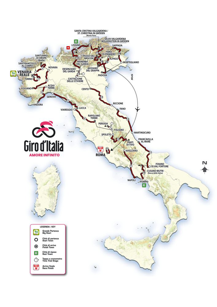 Parcours Giro d'Italia 2024
